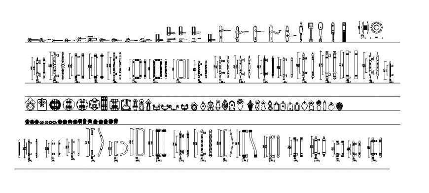 Detail Door Handle Autocad Nomer 17