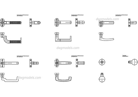 Detail Door Handle Autocad Nomer 18