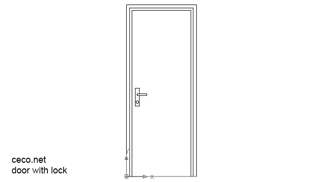 Detail Door Handle Autocad Nomer 21