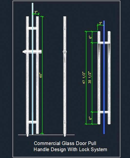 Detail Door Handle Autocad Nomer 23