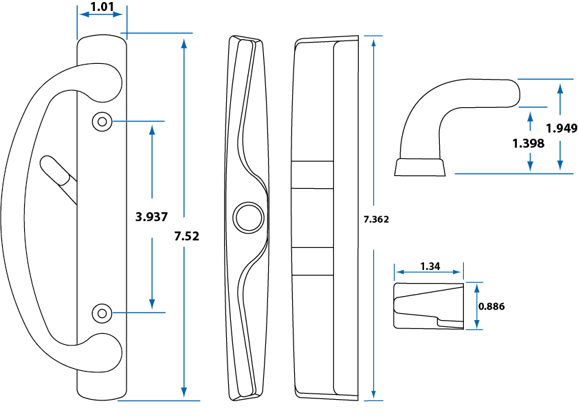 Detail Door Handle Autocad Nomer 26