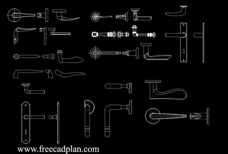 Detail Door Handle Autocad Nomer 30