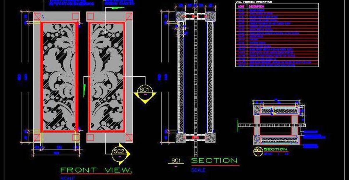 Detail Door Handle Autocad Nomer 32