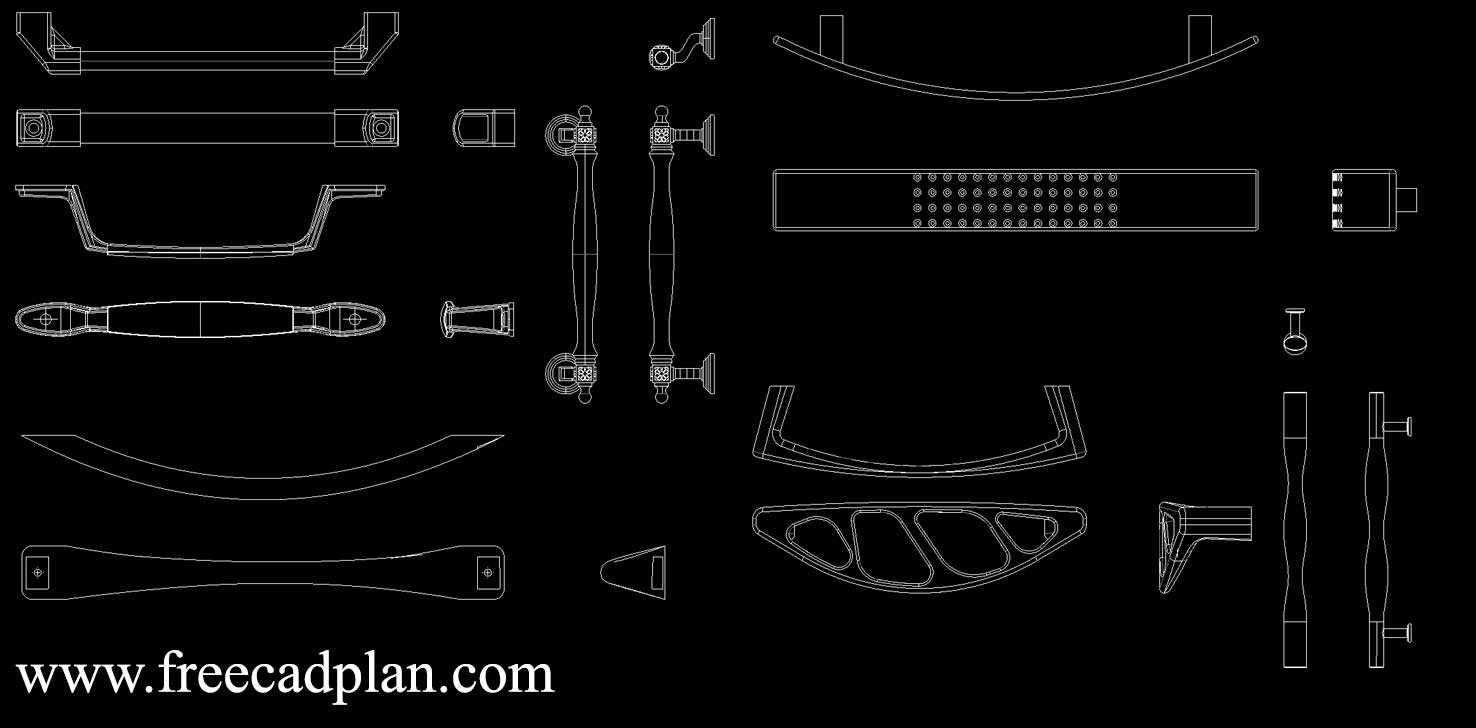 Detail Door Handle Autocad Nomer 39