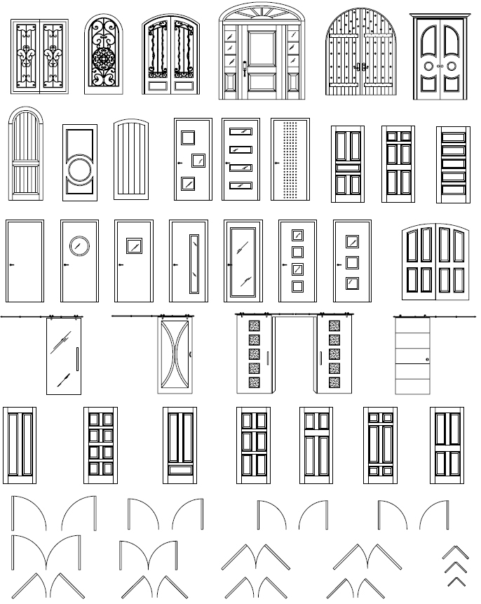 Detail Door Handle Autocad Nomer 42