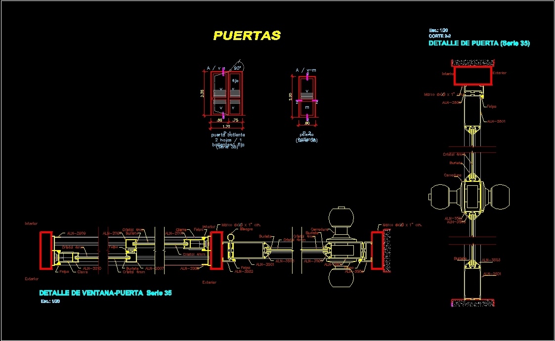 Detail Door Handle Autocad Nomer 6