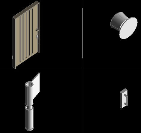 Detail Door Handle Autocad Nomer 47