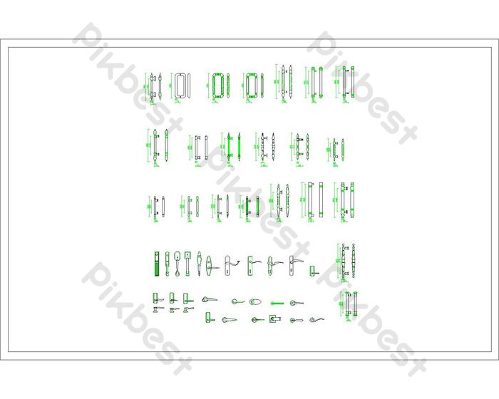 Detail Door Handle Autocad Nomer 50