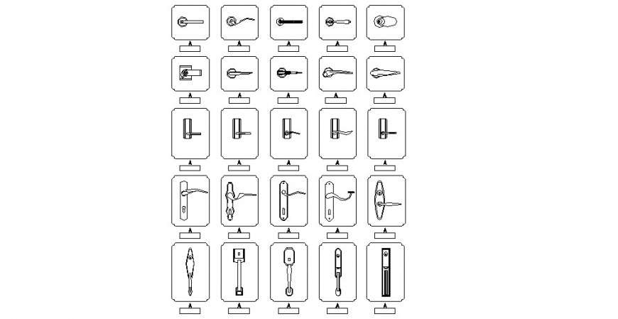 Detail Door Handle Autocad Nomer 9