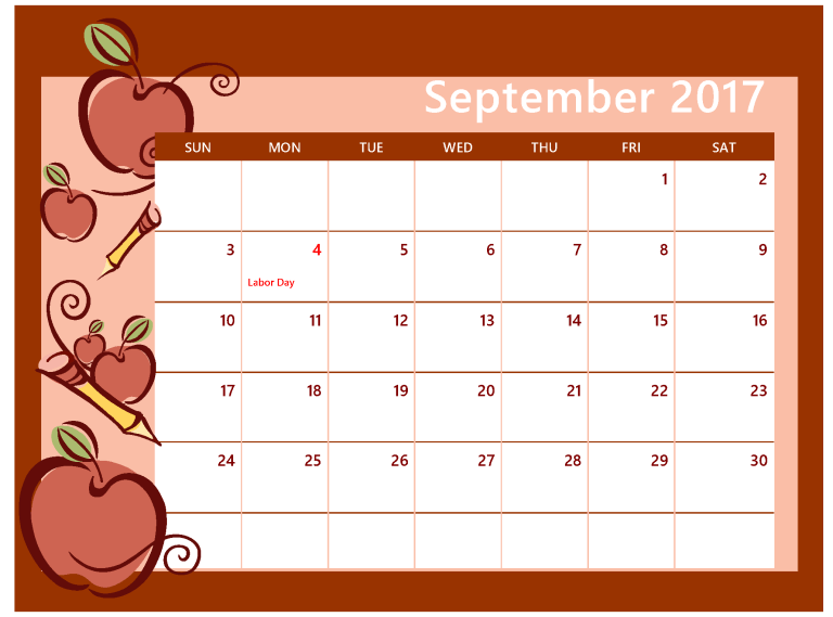 Detail September 2017 Kalender Nomer 3