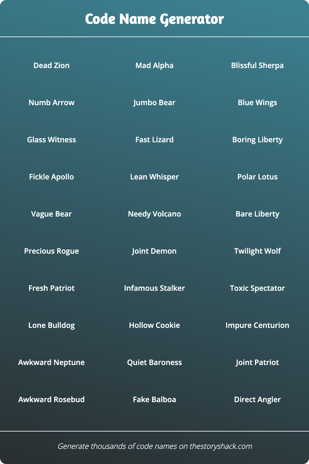 Detail Walkie Talkie Name Generator Nomer 3