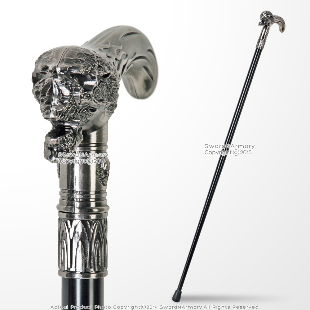 Detail Walking Cane With Skull Handle Nomer 16