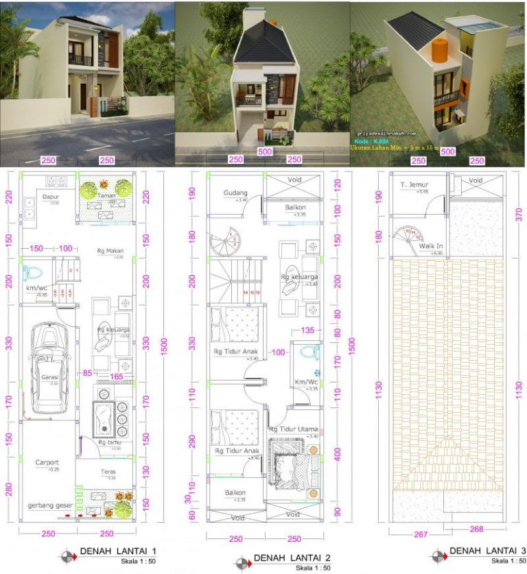 Detail Rumah Lebar 2 5 Meter Nomer 39