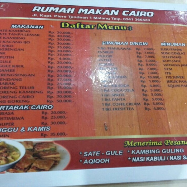 Detail Rumah Makan Cairo Malang Nomer 11