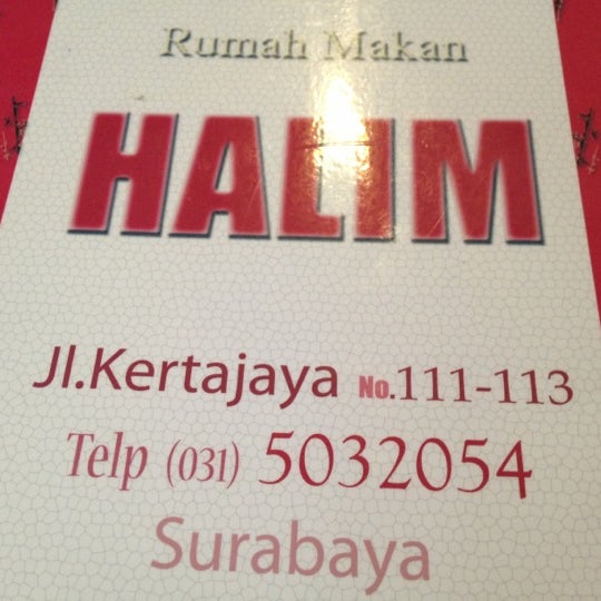 Detail Rumah Makan Halim Kertajaya Surabaya Nomer 34