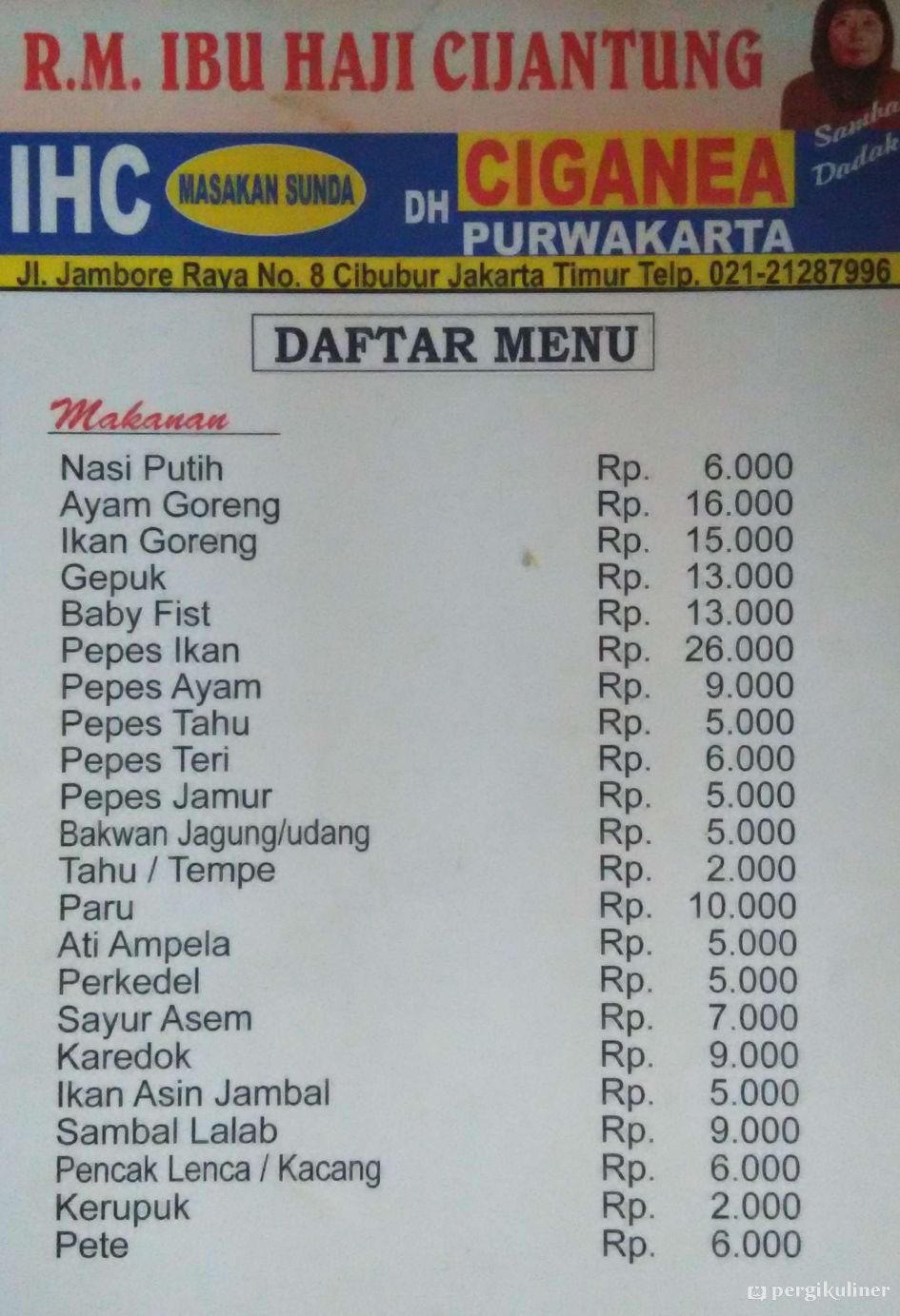 Detail Rumah Makan Ibu Haji Ciganea Nomer 37