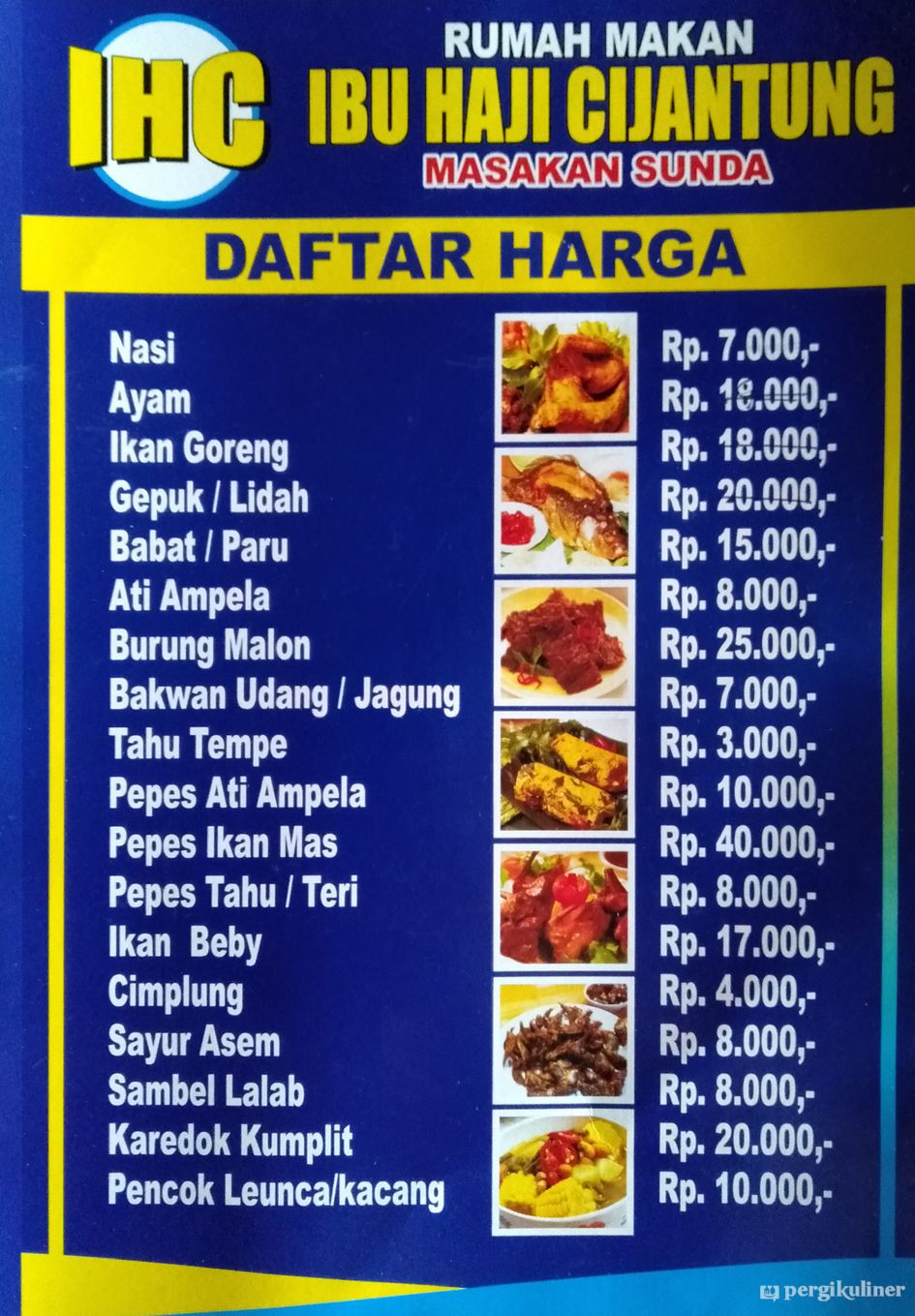 Detail Rumah Makan Ibu Haji Cijantung Bandung Nomer 9