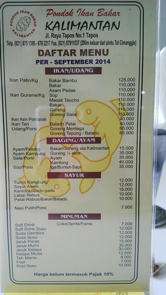 Rumah Makan Kalimantan Cimanggis - KibrisPDR