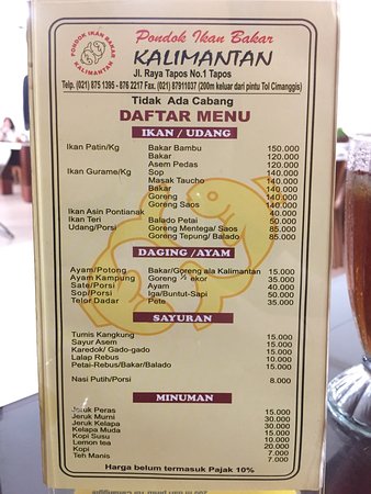 Detail Rumah Makan Kalimantan Cimanggis Nomer 13