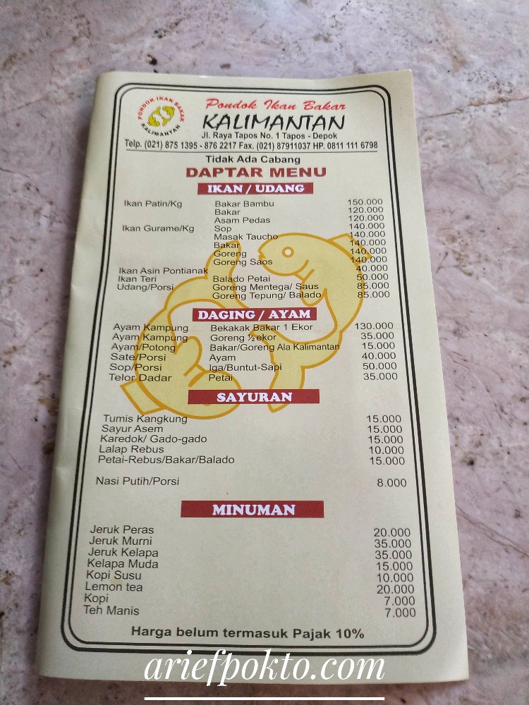 Detail Rumah Makan Kalimantan Cimanggis Nomer 23