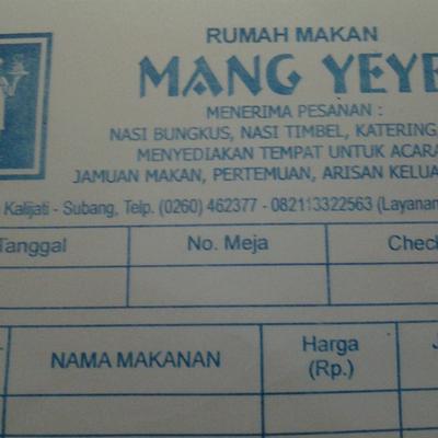 Detail Rumah Makan Mang Yeye Nomer 38