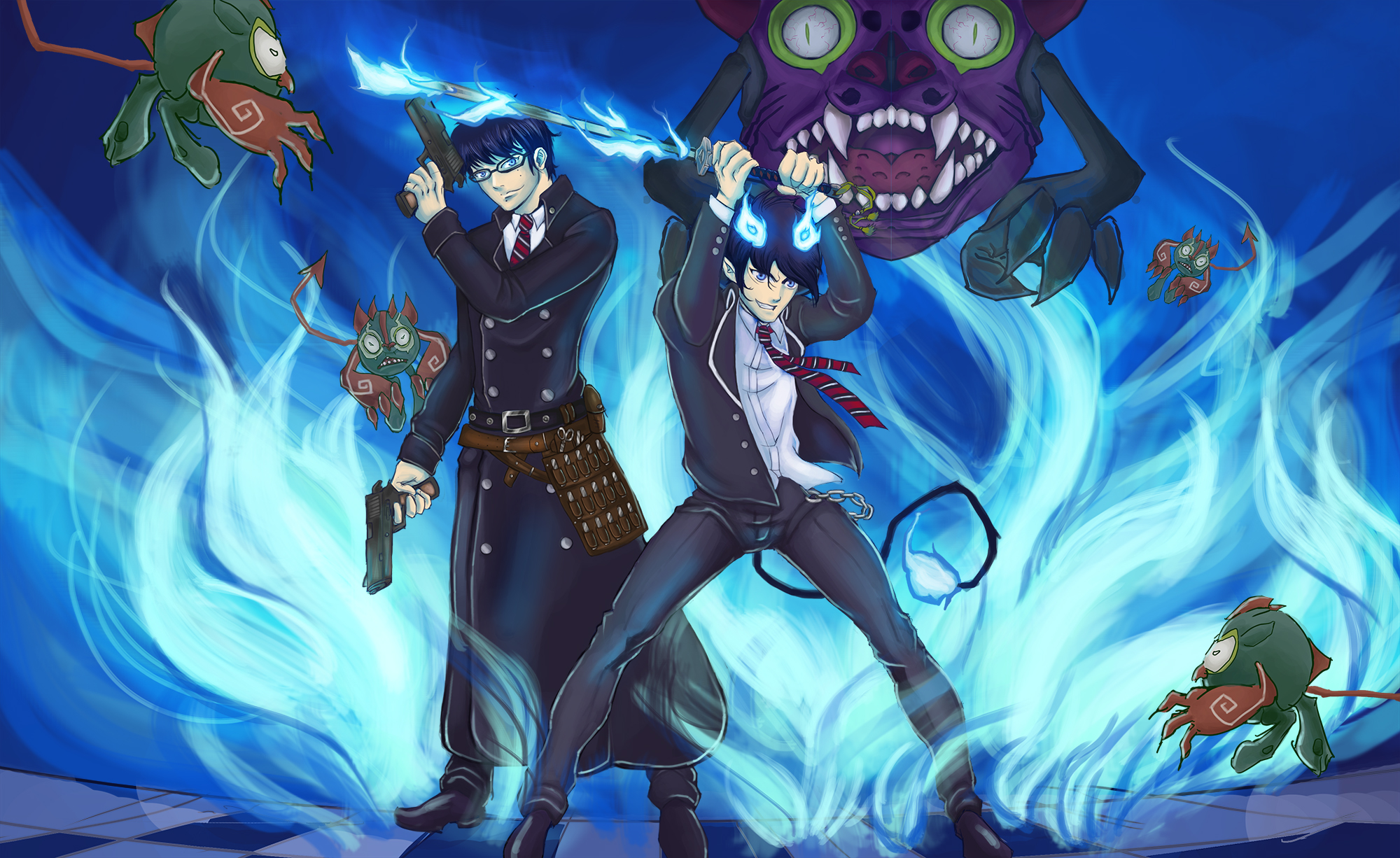 Detail Wallpaper Ao No Exorcist Nomer 41