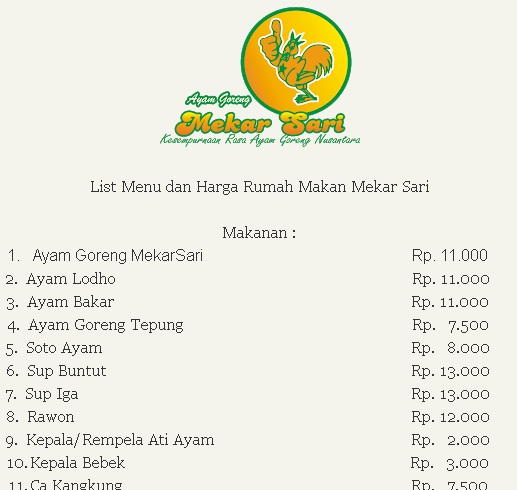 Detail Rumah Makan Mekar Sari Nomer 6