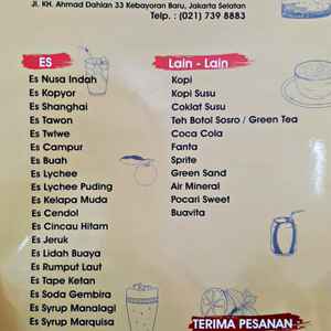 Detail Rumah Makan Nusa Indah Nomer 45