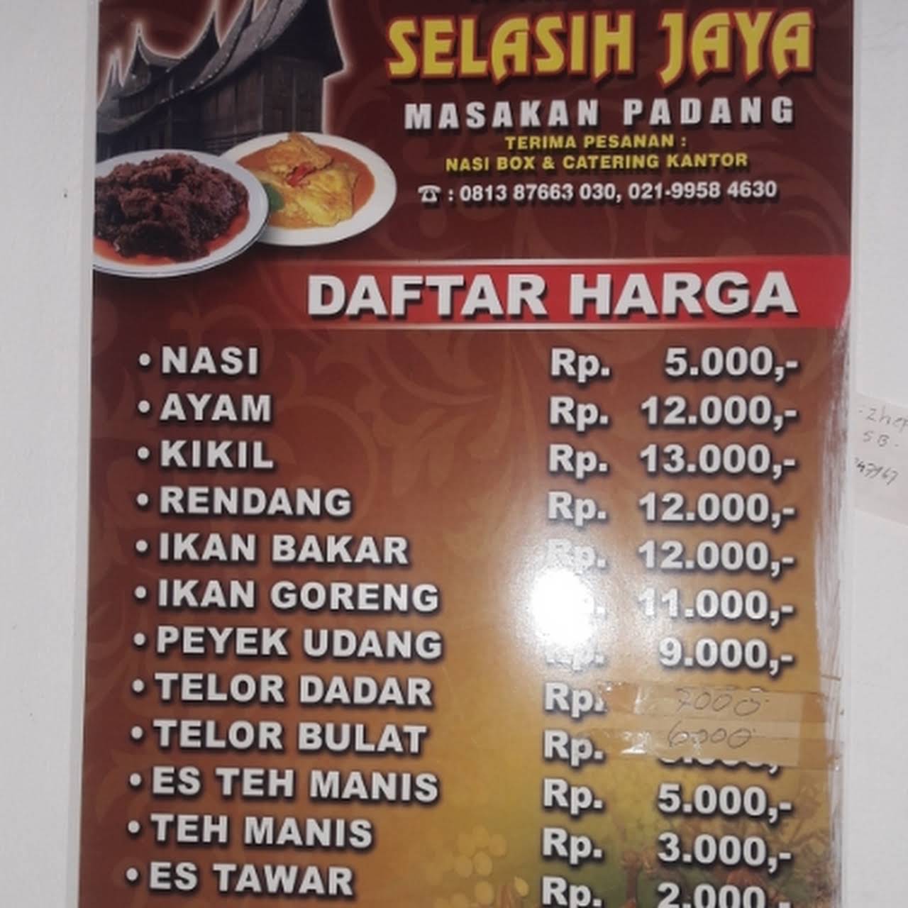 Detail Rumah Makan Selasih Nomer 31