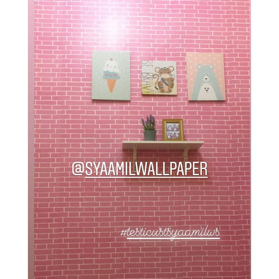 Detail Wallpaper Batu Bata Pink Nomer 30