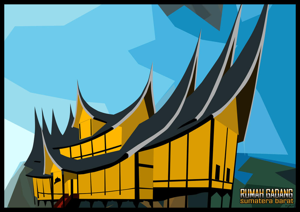 Detail Rumah Minang Vector Nomer 24
