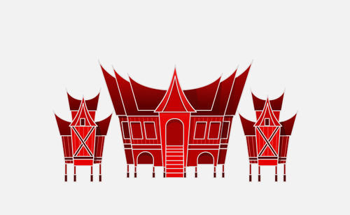 Detail Rumah Minang Vector Nomer 33