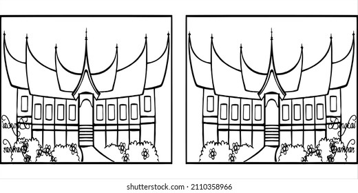 Detail Rumah Minang Vector Nomer 41