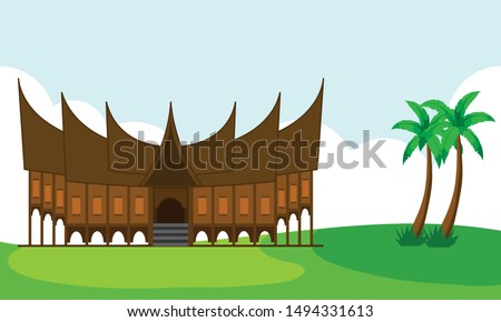 Detail Rumah Minang Vector Nomer 55