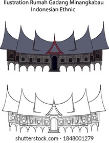 Detail Rumah Minang Vector Nomer 7