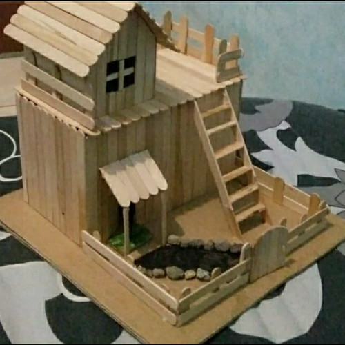 Detail Rumah Miniatur Dari Stik Es Krim Nomer 24