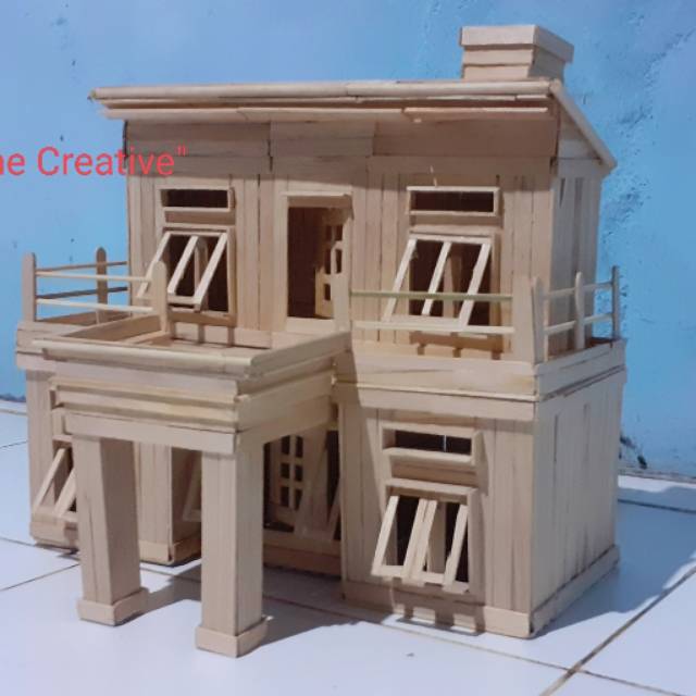 Detail Rumah Miniatur Dari Stik Es Krim Nomer 30