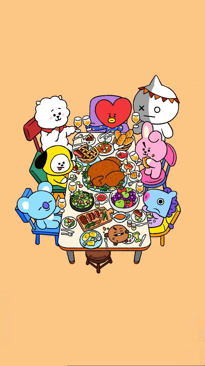 Detail Wallpaper Bt21 Dan Bts Kartun Nomer 16