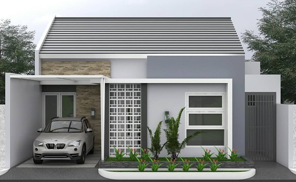 Detail Rumah Minimalis Abu Abu Nomer 35