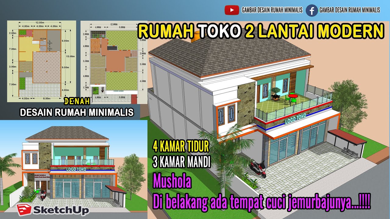 Detail Rumah Minimalis Dan Toko Nomer 55