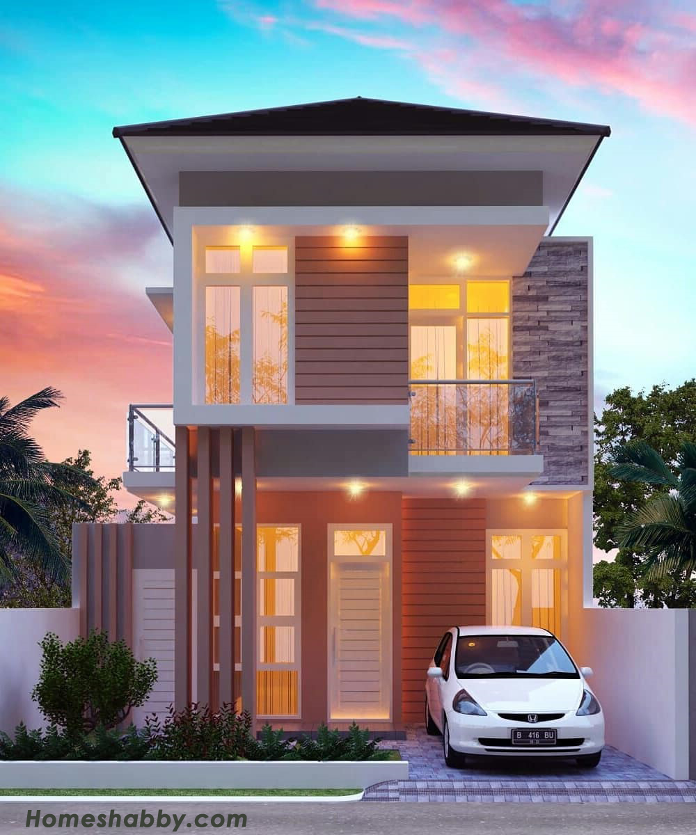 Detail Rumah Minimalis Modern Lantai 2 Nomer 30