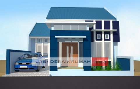 Detail Rumah Minimalis Warna Biru Nomer 34
