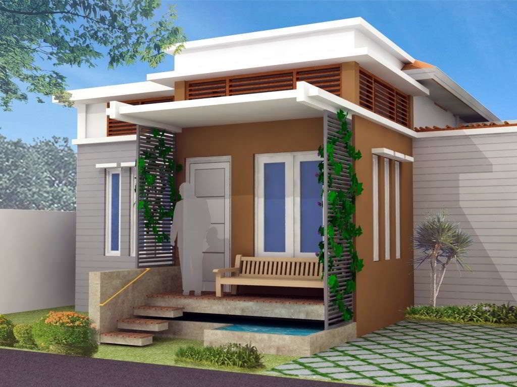 Detail Rumah Minimalis Warna Coklat Nomer 14