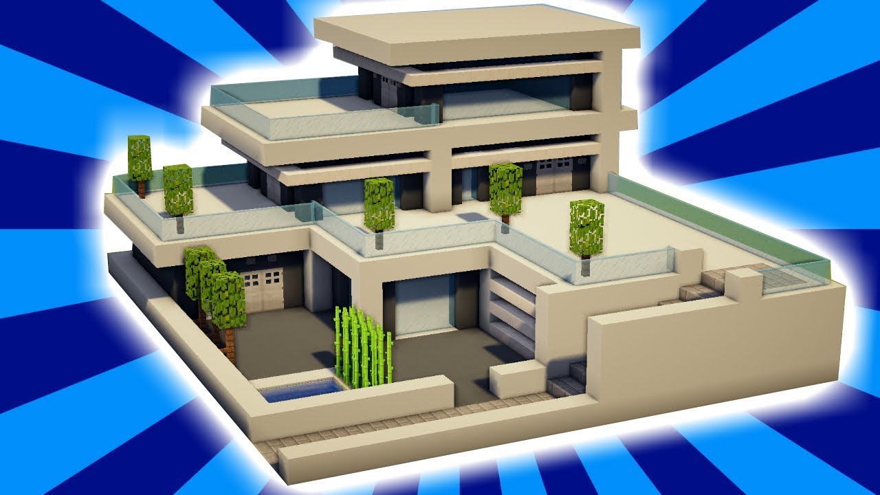 Detail Rumah Modern Minecraft Nomer 12