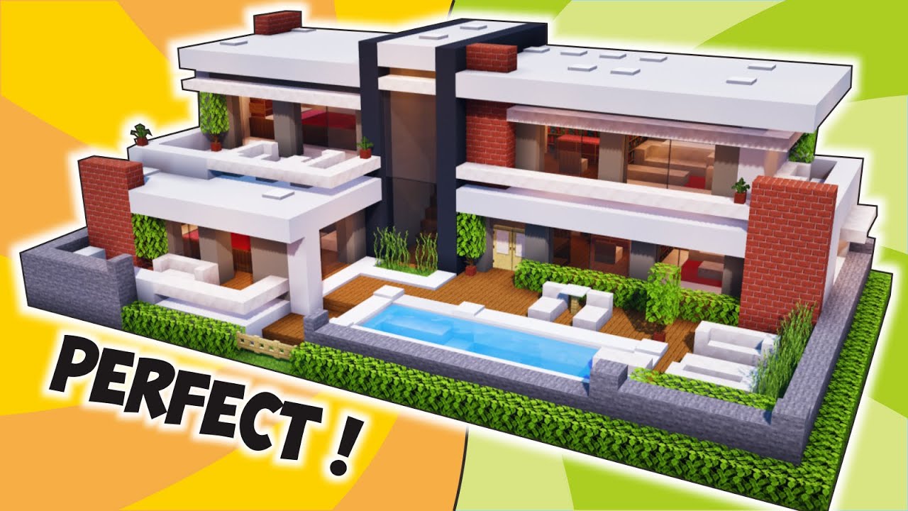 Detail Rumah Modern Minecraft Nomer 22