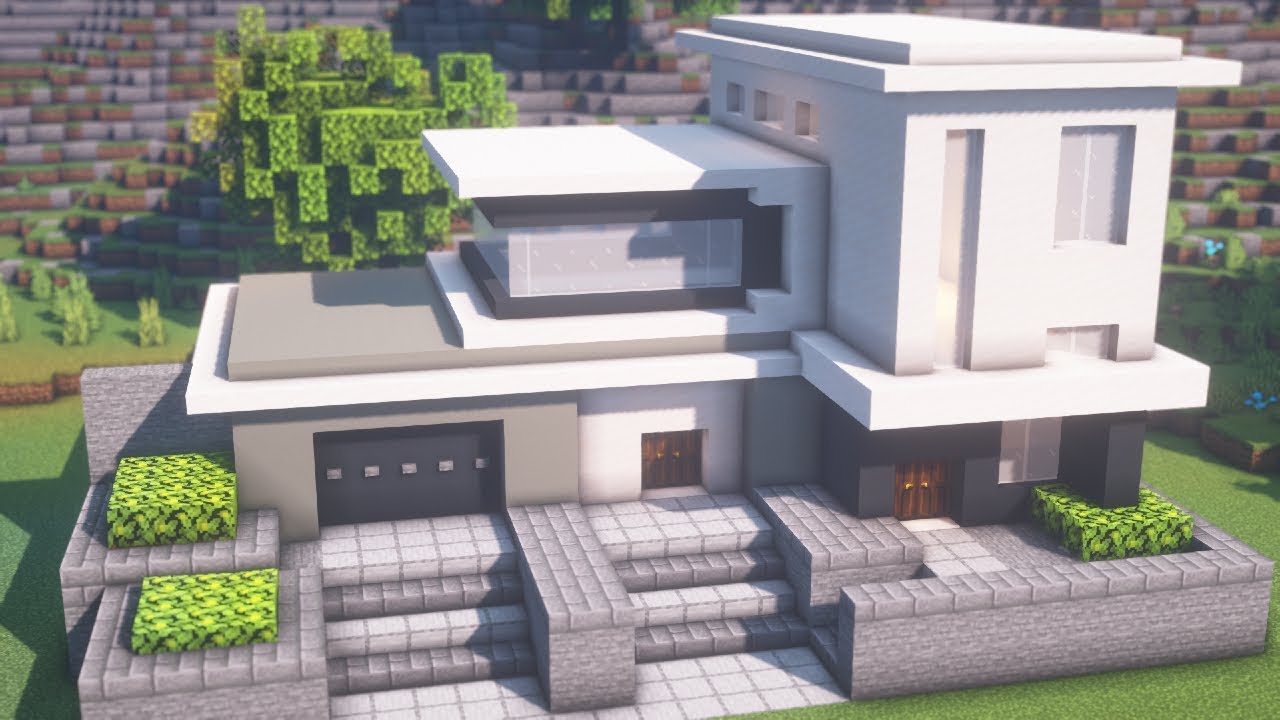Detail Rumah Modern Minecraft Nomer 38