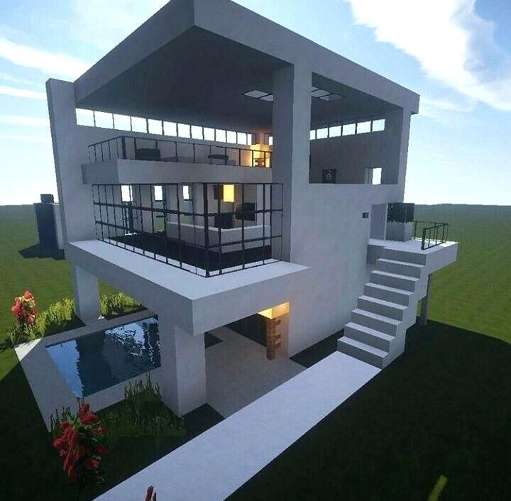 Detail Rumah Modern Minecraft Pe Nomer 15