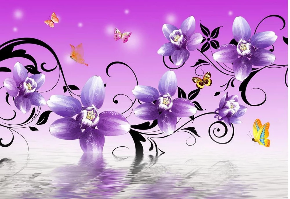 Detail Wallpaper Bunga Ungu Nomer 14