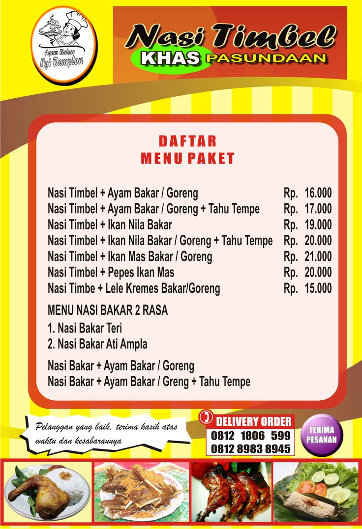 Detail Wallpaper Daftar Menu Makanan Nomer 43