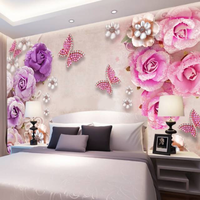 Detail Wallpaper Dinding 3d Bunga Nomer 49